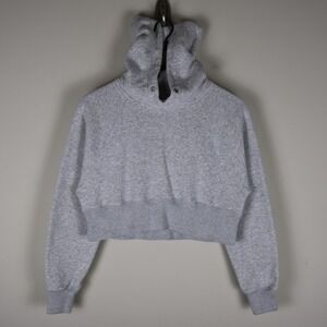 Abercrombie & Fitch Women's‎ Soft A&F Cropped Hoodie Heather Gray XXS 19x16